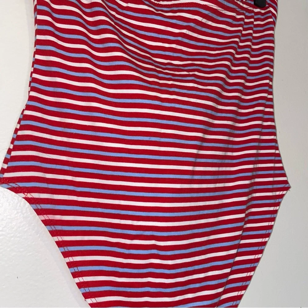 Forever 21 | Red White and Blue Striped Strapless Bodysuit - Picture 4 of 7